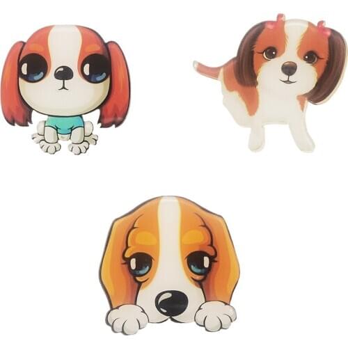 The Lovely Three Dogs Brooches Of Acrylic Animal Brooches Can Be Given To Friends Or Women As Schoolbag Or Backpack Decoration