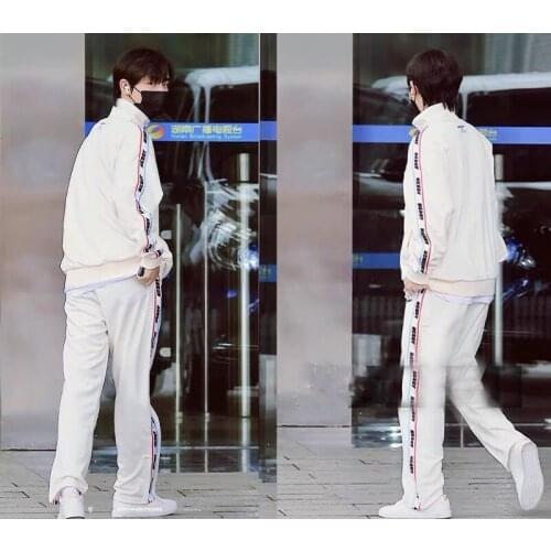 Song Minhao, Cai Xukun, Li Zhien, sports sweater, purple suit, school uniform, class uniform, sports meet