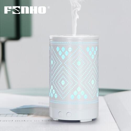 FUNHO Air Humidifier Essential Oil Aroma Diffuser Aromatherapy Electric Ultrasonic Iron Cool Mist Maker For Home Office 100ml