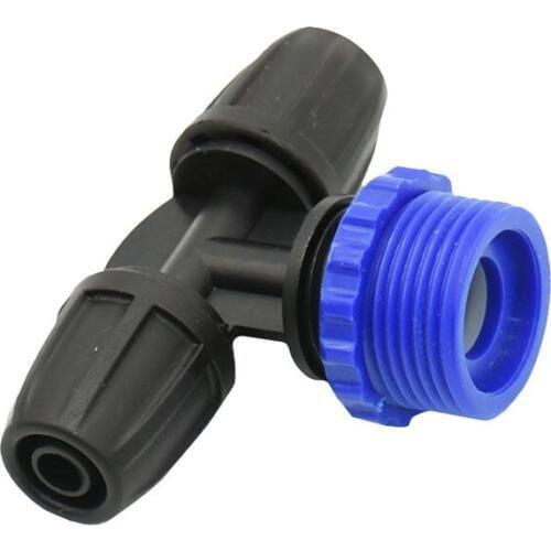 Male thread G3/4 G1/2TO 8/11 tee garden hose splitter Lock Nut barbed double way irrigation connector screw 25pcs