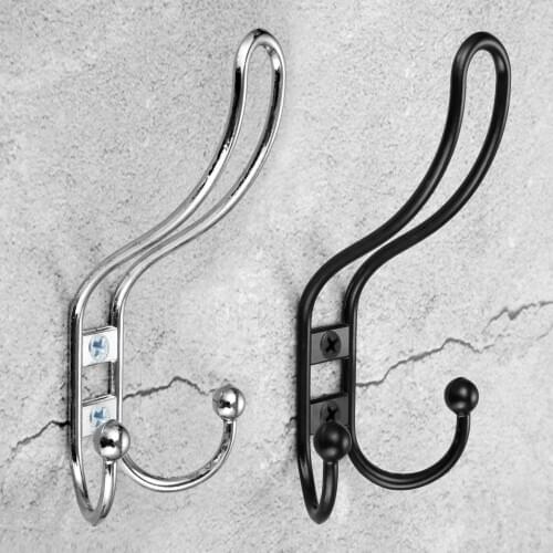 1Pc 139*66mm Zinc Alloy Wall Mounted Hooks Kitchen Bathroom Door Coat Hook Hanger Towel Clothes Handbag Hanger Hooks with Screws