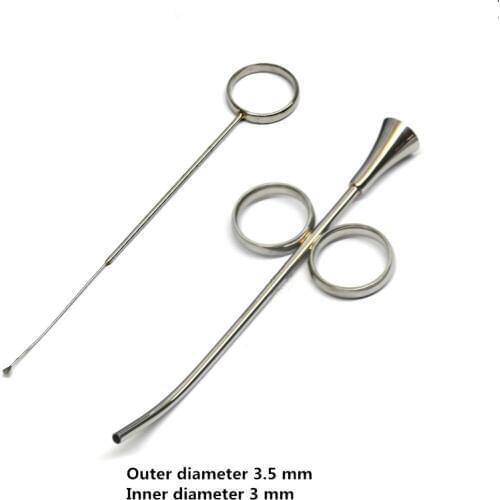1Pcs Bone Graft Syringe Curved 3mm Grafting Injector Dental Implant Instruments