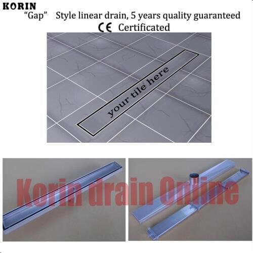 1200mm "Tile" Style Stainless Steel 304 Linear Shower Drain, Vertical Drain, Floor Waste, Long floor drain, Shower channel