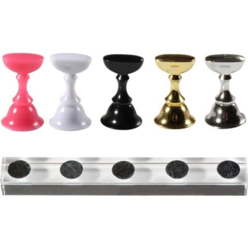 50Set/Lot Nail Form Practice Nail Sheet Nail Support Base Acrylic Chessman Manicure Work Display Practice Stand Manicure HA2230