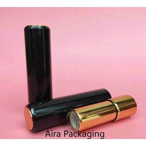 50pcs/lot Classic Black Empty Round Lipstick Tube 12.1mm Plastic Lip Balm Container Professional Lip Makeup Tool