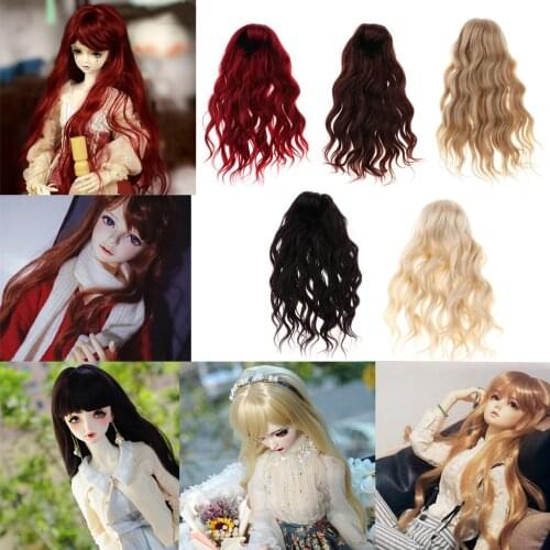 8-9 Inch 1/3 BJD Doll Wig Long Wavy Hair for Night Lolita Dolls Making and Repair Accessory Not for Human