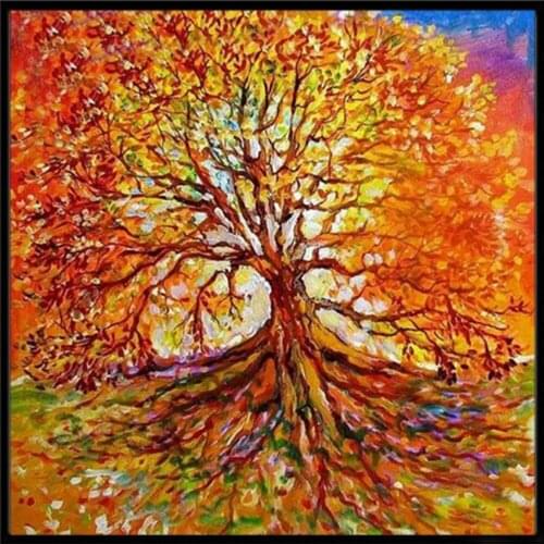 DIY 5D diamond painting round diamond landscape tree embroidery mosaic home decoration pattern handmade
