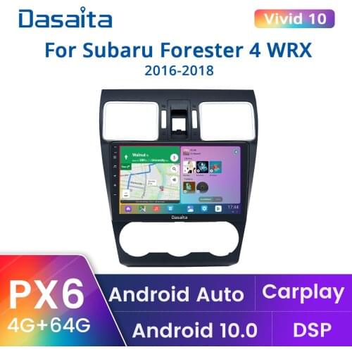 Dasaita 9" Ips Screen Car Radio Player Android 10.0 for Subaru Forester Wrx Levorg 2016 2017 2018 Gps 1280*720 Output 64G Rom