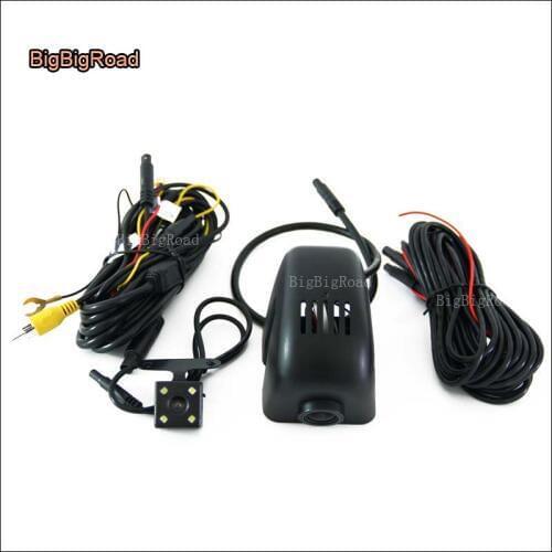 BigBigRoad For Audi 2016 2017 2018 Q7 Q3 Q5 / A3 sedan / A4L 2017 wifi Car DVR with Two cameras Dash Cam Video Recorder g-sensor