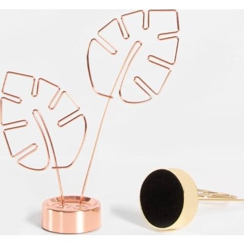 Leaf-shaped Hollow Clip Place Card Holders Table Number Stand Table Card Clip for Weddings Restaurants Banquets Home