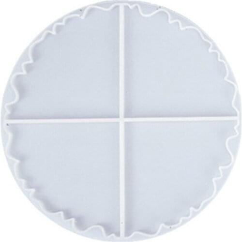 H9ED Agate Coaster Epoxy Resin Mold Irregular Wavy Cup Mat Silicone Mould DIY Crafts Home Decortaions Casting Tool