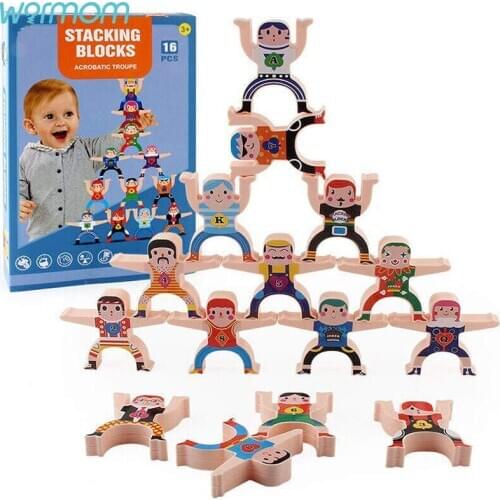 Warmom Hercules Stacking High Stacking Arhat Building Blocks Early Childhood Education Puzzle Interactive Board Game Toys