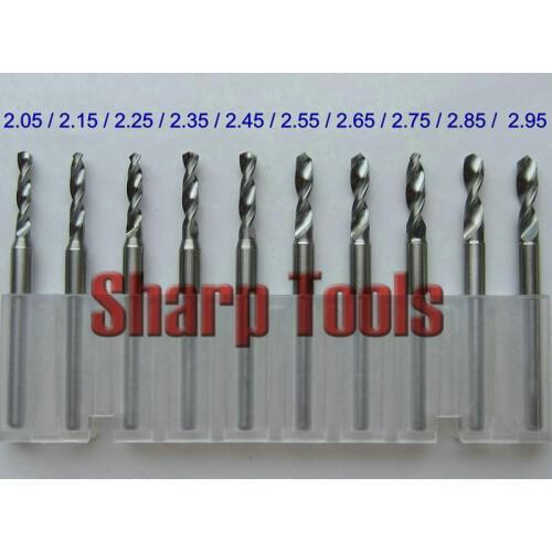 Discount 10pcs 2.05-2.95MM Imported Dremel Carbide Tungsten Drill Bit PCB Tools Cutter, PCB Router Bits CNC Engraving for Drills