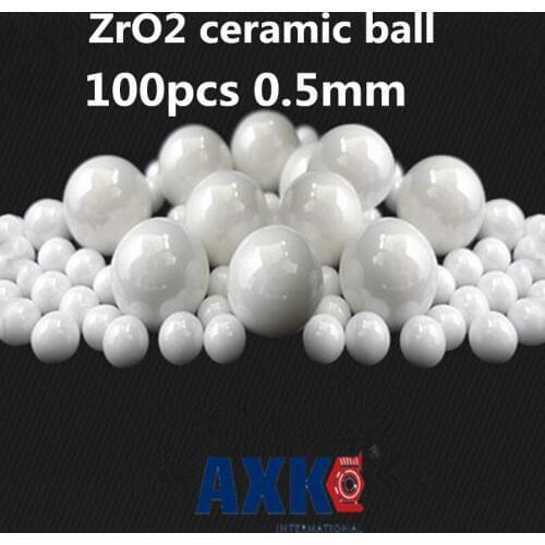 Axk 100pcs 0.5mm Zro2 Ceramic Balls Zirconia Balls Used In Bearing/pump/linear Slider/valvs Balls G5