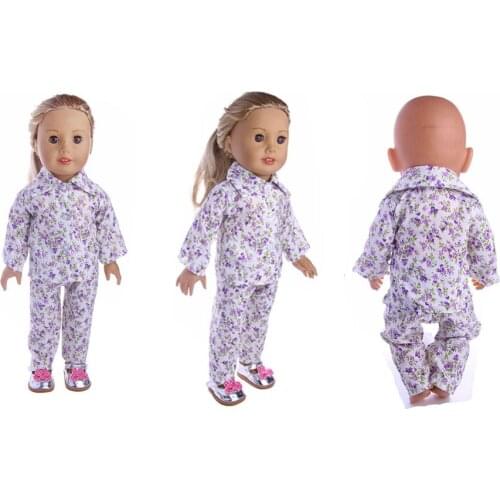 Pajamas Doll Clothes Fit 18 Inch Doll Our Generation and Journey Doll Etc for Chrid Christmas Gift n1381