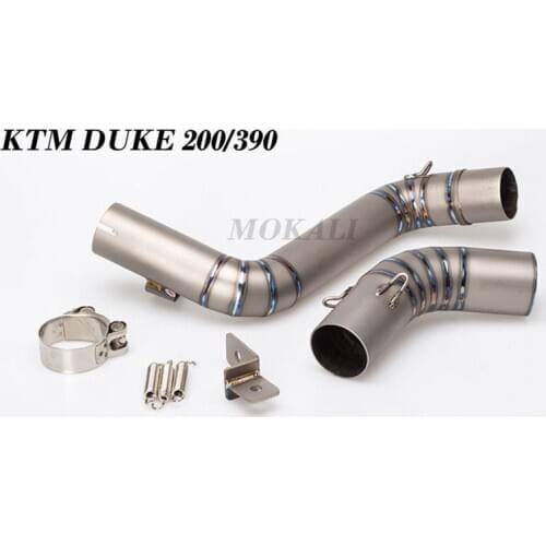 Titanium Alloy Titanium Alloy Modified Exhaust Pipe Middle Link Pipe For DUKE 200/390