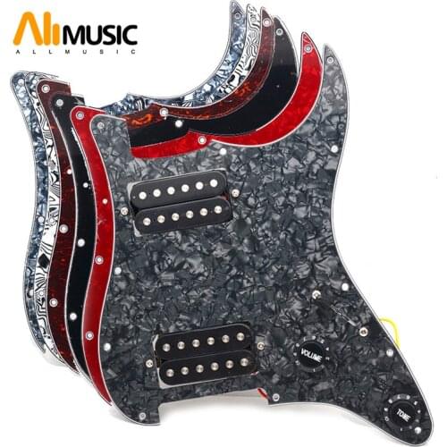 Multi Colour HH Guitar Pickguard Electric Guitar Pickguard and Black Two Humbucker Loaded Prewired Scratchplate Assembly