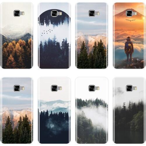 Travel Mountain Forest Cloud Aesthetic Soft Back Cover For Samsung Galaxy C5 C7 C9 Pro Phone Case Silicone For Samsung C5 C7 C8