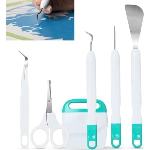 Craft Vinyl Weeding Tools Set Diy Cardstock Crafting Basic Tool Kit Silhouette Embossed Wording Tool For Cricut Maker Silhouette