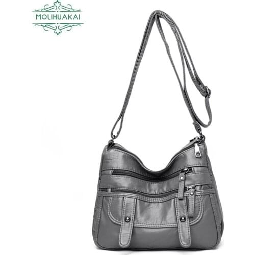 Genuine Quality Leather Luxury Purses and Handbags Women Bags Designer Multi-Pocket Crossbody Shoulder Bags for Women 2021 Sac