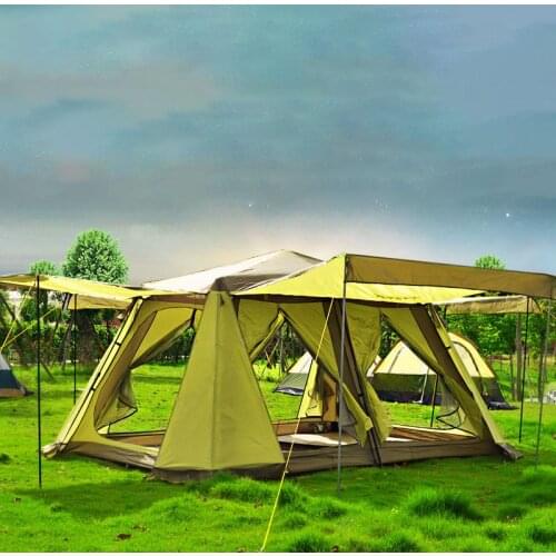 ALLTEL 5-8 People Use Automatic Two Rooms Tents Outdoor Camping Aluminum Alloy Rainproof Anti-UV Large Tienda De Campaña