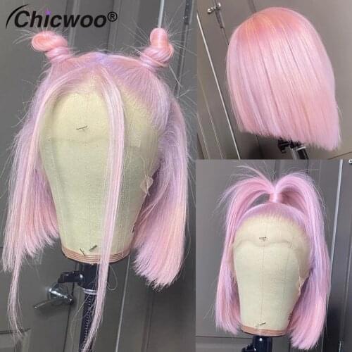 Bob Purple Lace Front Wig Brazilian Bob 613 Colored Human Hair Wigs Pink Ombre Lace Front Wig Human Hair Red Bob Wig Preplucked