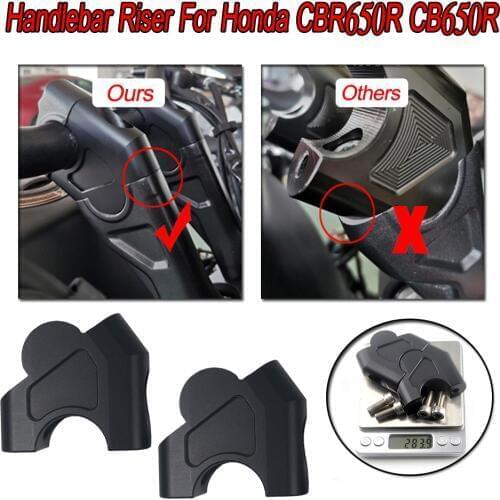 For Honda CB650R CBR650R Handlebar Riser Moves Up Extend Adapter 2019 2020 CB CBR 650R Handle Bar Raiser Clamp Height Back