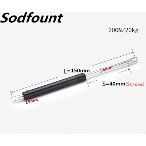 2pcs 200N 20kg Force Lift Prop Gas Spring Damper Hardware Hydraulic Lift Up Pneumatic Support for Furniture Kitchen Cabinet Door