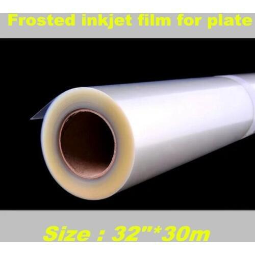 32"*30m semi transparent Sandy Plastic Film Roll For Inkjet Printing 81cm