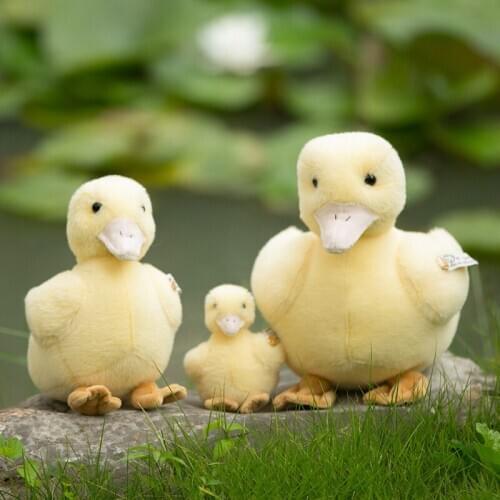 Lifelike duck doll yellow duck plush toy artificial animal plush toy 12cm collection toy simulation mole doll childrens gift