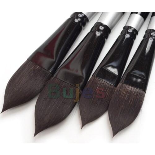 Silver Brush 3009S Black Velvet Oval Wash Watercolor, Gouache, Inks, Dyes, Paint Brush,Outstanding Holding Capacity