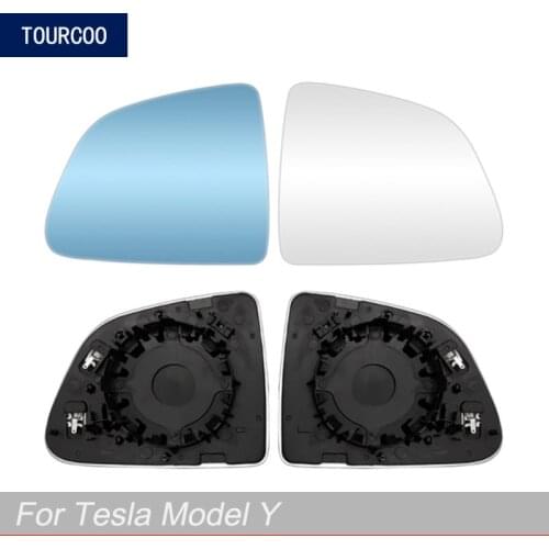 For Tesla Model Y Replacement Rearview Heated Wide Angle Lens Car Styling Modification Accessories