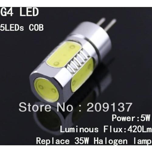 High Power Cob 5W 12V G4 LED Lamp Replace 20W Halogen Lamp G4 Led 12v LED Bulb Lamp Warranty 2 Years