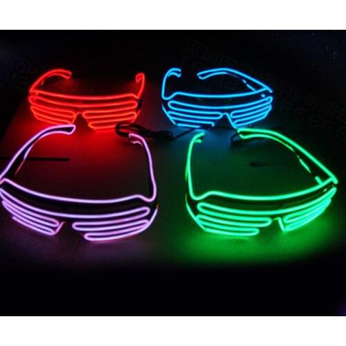 EL Wire LED Glasses Glowing Party Supplies Lighting Festival Party Glow Sunglasses Flexible Rope Tube Waterproof LED Strip
