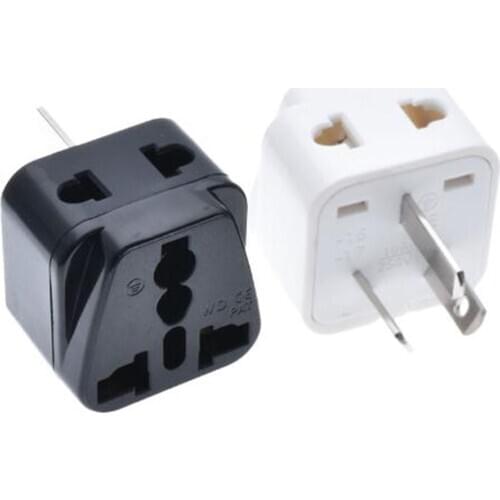 Black white 10A 250V 2-into-1 Australia New Zealand Argentina Norway Turkey universal travel adaptor plug socket convertor