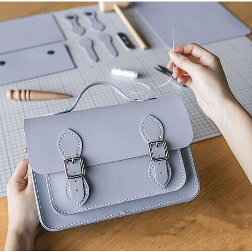 24.5cm Vintage Retro Phone PU Bag Handbag Material Set DIY Handmade