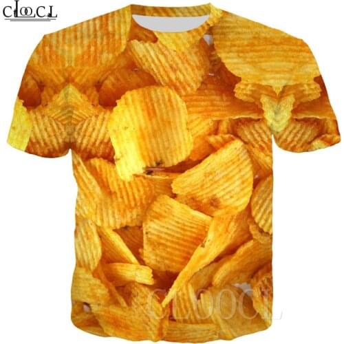 Potato Chips Funny T-shirts Men/Women Tshirt Sportswear Casual Delicious Chips 3D Print T Shirt Girl Boy Oversized Tee Shirt Top
