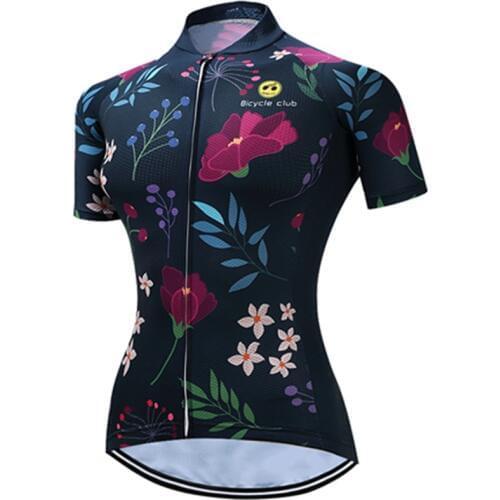 Flowers Pro Cycling Jersey Quick Dry Summer Women shirts top Mtb Bicycle Clothing Bike Clothes Short Maillot Roupa Ropa De