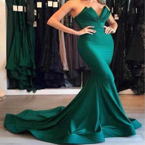 Mermaid / Trumpet Beautiful Back Minimalist Formal Evening Dress Neck Sleeveless Court Train Matte Satin with Draping 2021