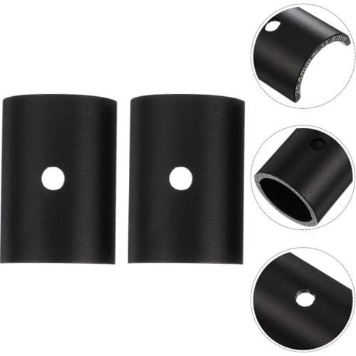 1 Pair Bicycles Handlebar Spacers Metal Handlebar Conversion Shims (Black)