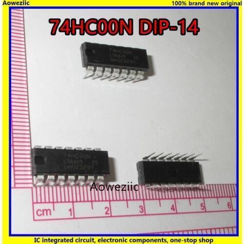 10Pcs/Lot 74HC00N 74HC00 DIP-14 Quad 2-input NAND gate New