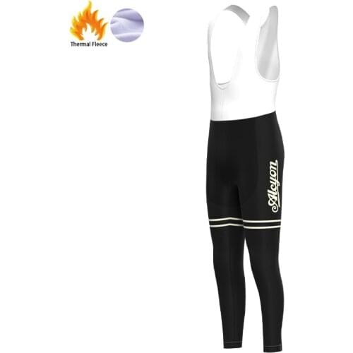 1989 Competition Alcyon Team Retro Man Fleece Cycling trousers winter Mtb Bike Skinsuit Pants Gel Pad Pantalón ciclismo hombre