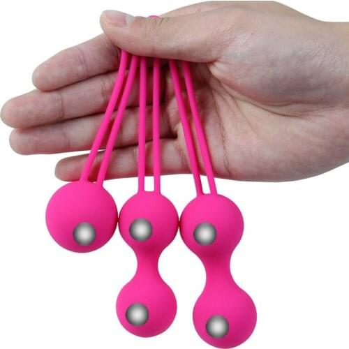 3Pcs/Set Safe Kegel Ball Silicone Smart Ball Ben Wa Ball Vagina Tighten Exercise Machine Sex Toys for Women Pussy Geisha Ball
