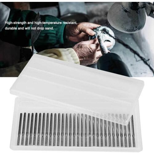 30pcs 2.5mm Cylinder Flat Diamond Bit Grinding Needle Power Grinder Carving Tools for Jades Engraving Power Tools Accessories