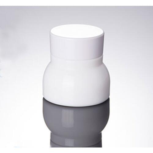 50pcs/lot 50g white ceramics glass Cream jar with red glass jars containers for cosmetic night cream