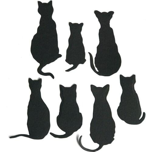 7pcs Back Of Cat Metal Cutting Dies For DIY Animal Scrapbooking Photo Album Embossing Paper Cards Decorative Crafts
