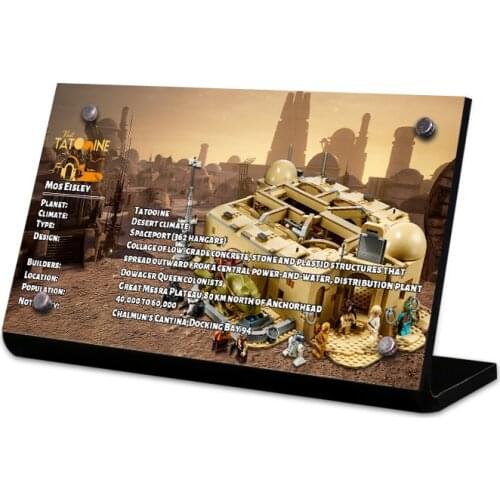 Acrylic Display Stand Brand for Mos Eisley Cantina 75290 Building Blocks