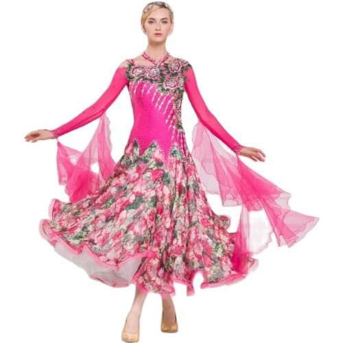 B-16237 Ballroom Dance Dresses Women New Style Sexy Backless Tango Flamenco Modren Waltz Ballroom Competition Dancing Dress