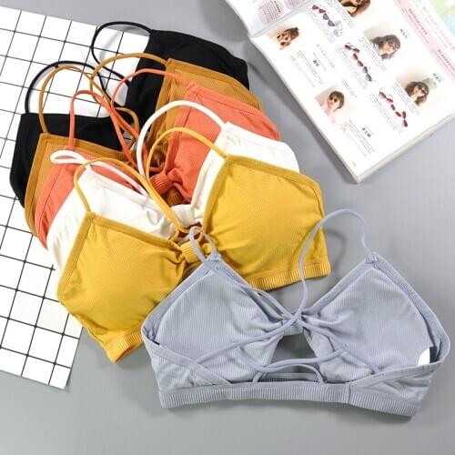 Gym Underwear Women Push Up Solid Sports Bra Fitness Cotton Sports Bra Girl Jogging Running Yoga Sport Tops Sports Bras Women