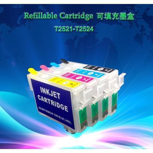 INK WAY T2521-T2524 series EMPTY Chipped Refillable ink cartridge for WorkForce WF-3620 WF-3640 WF-7610 WF-7620